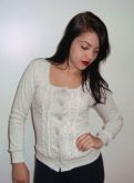 Cardigan com babado