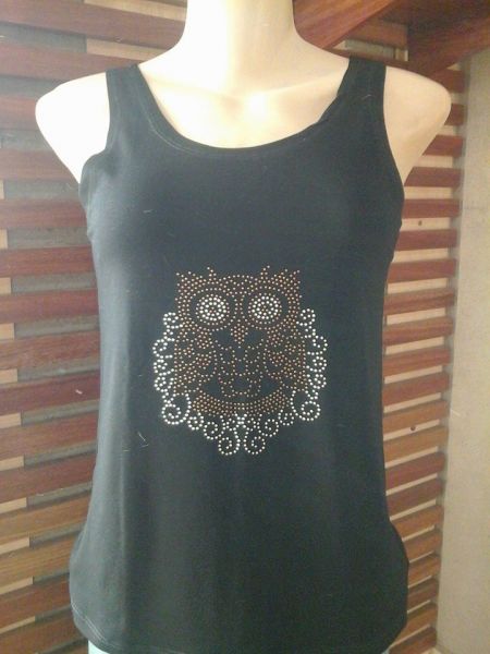 Regata em viscolycra e strass